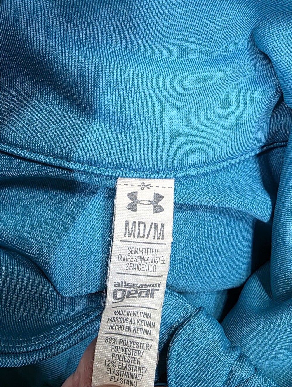 Under Armour All Season Gear Semi-Fitted Turquoise Full Zip Jacket Womens Size M - Picture 10 of 11